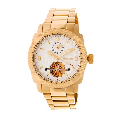 Heritor Automatic Helmsley Gold & White Stainless Steel Watches 45mm - Gold