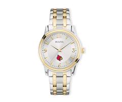 "Louisville Cardinals Silver/Gold Classic Two-Tone Round Watch"