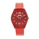 Crayo Womens Dynamic Leatherette-Band Watch (Red) screenshot. Watches directory of Jewelry.