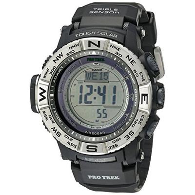 Casio Men's Pro Trek Quartz Watch with Resin Strap, Black, 26 (Model: PRW3500-1CR)