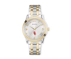 "USC Trojans Silver/Gold Classic Two-Tone Round Watch"