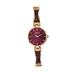 Bertha Quartz Amanda Collection Gold And Burgandy Leather Watch 36Mm - Burgundy