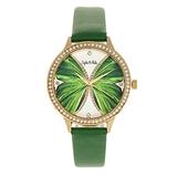 Sophie and Freda Rio Grande Quartz Green Genuine Leather Gold Women's Watch with Swarovski Crystals screenshot. Watches directory of Jewelry.