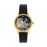 Empress Diana Automatic Tiger MOP Dial Black Genuine Leather Women's Watch EMPEM3003 screenshot. Watches directory of Jewelry.