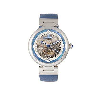 Empress Adelaide Automatic Skeleton Leather-Band Watch