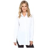 Lysse Schiffer Stretch Microfiber Button Down (White) Women's Long Sleeve Button Up screenshot. Pajamas directory of Lingerie.
