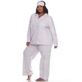 White Mark Plus Size 3-Piece Pajama Set - Pink screenshot. Pajamas directory of Lingerie.