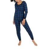 Leveret Women's Sleep Bottoms Black - Black & Navy Plaid Pajama Set - Women screenshot. Pajamas directory of Lingerie.