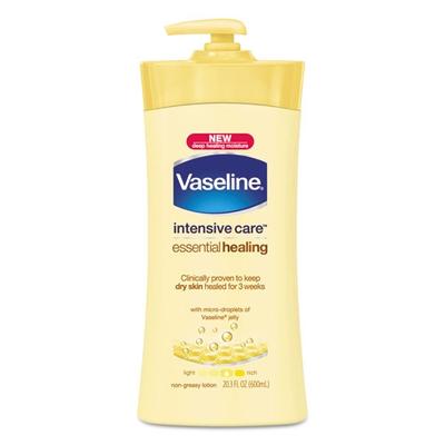 Vaseline DVOCB079001CT Intensive Care Essential Healing Lotion, with Vitamin E, 20.3 oz. Pump Bottle