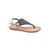 Women's London Thong Sandal by White Mountain in Navy Smooth (Size 8 M)