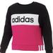 Adidas Shirts & Tops | Adidas Sweatshirt | Color: Black/Pink | Size: Lg