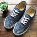 American Eagle Outfitters Shoes | American Eagle Floral Pattern Navy Blue Sneakers | Color: Blue/White | Size: 9