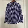 J. Crew Tops | Blue And White Checkered Flannel Shirt | Color: Blue/White | Size: 6