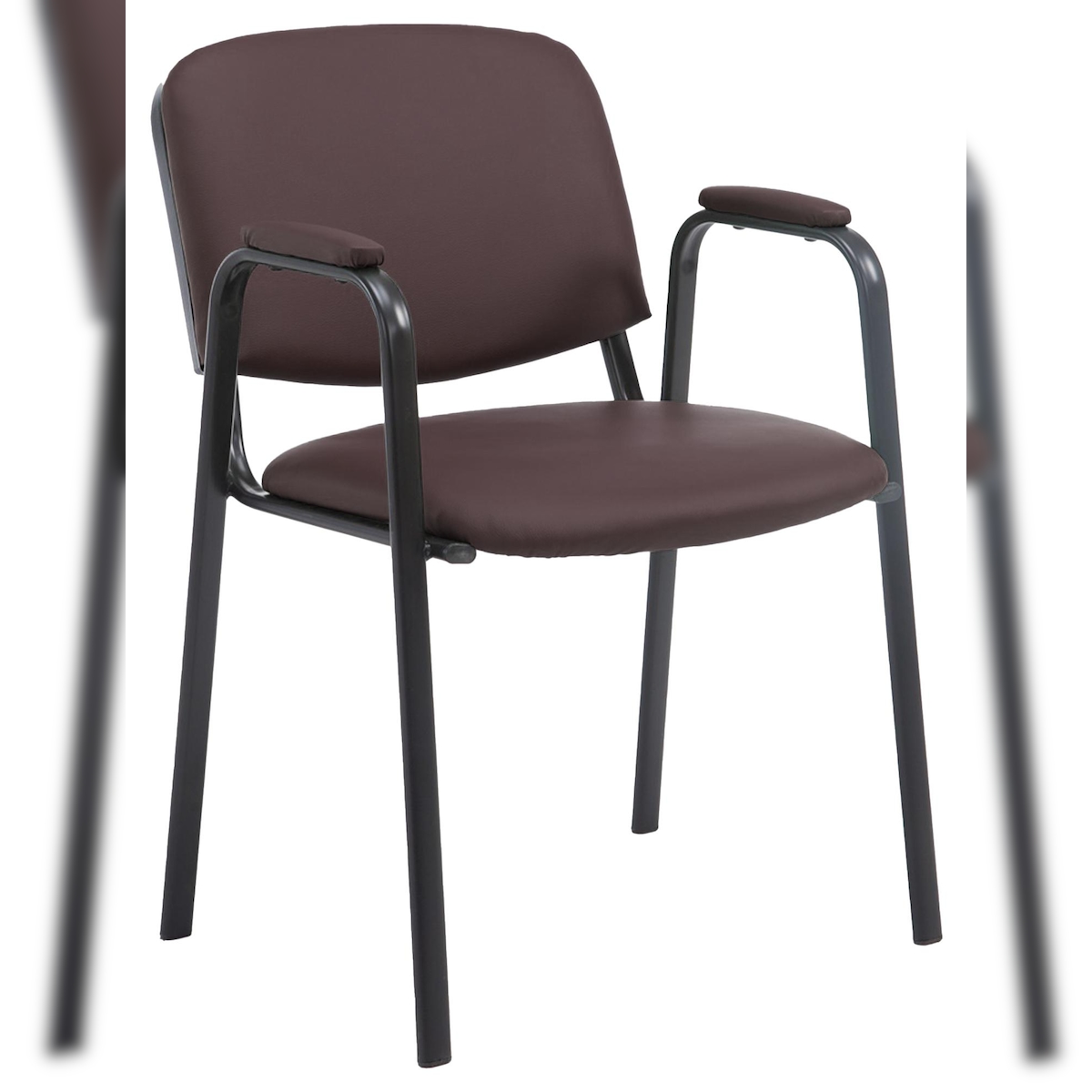 CLP Stapelstuhl Ken Pro Kunstleder Kunstleder HBT: 79x53x55 cm braun Image