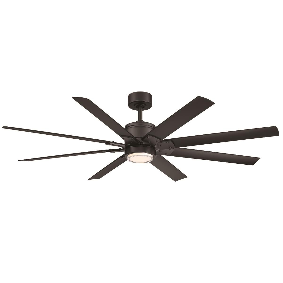 Modern Forms Renegade Outdoor Rated 52 Inch Ceiling Fan with Light Kit - FR-W2001-52L-MB