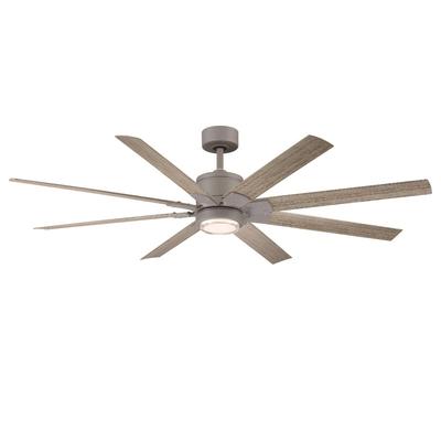 Modern Forms Renegade Outdoor Rated 52 Inch Ceiling Fan with Light Kit - FR-W2001-52L35GHWW