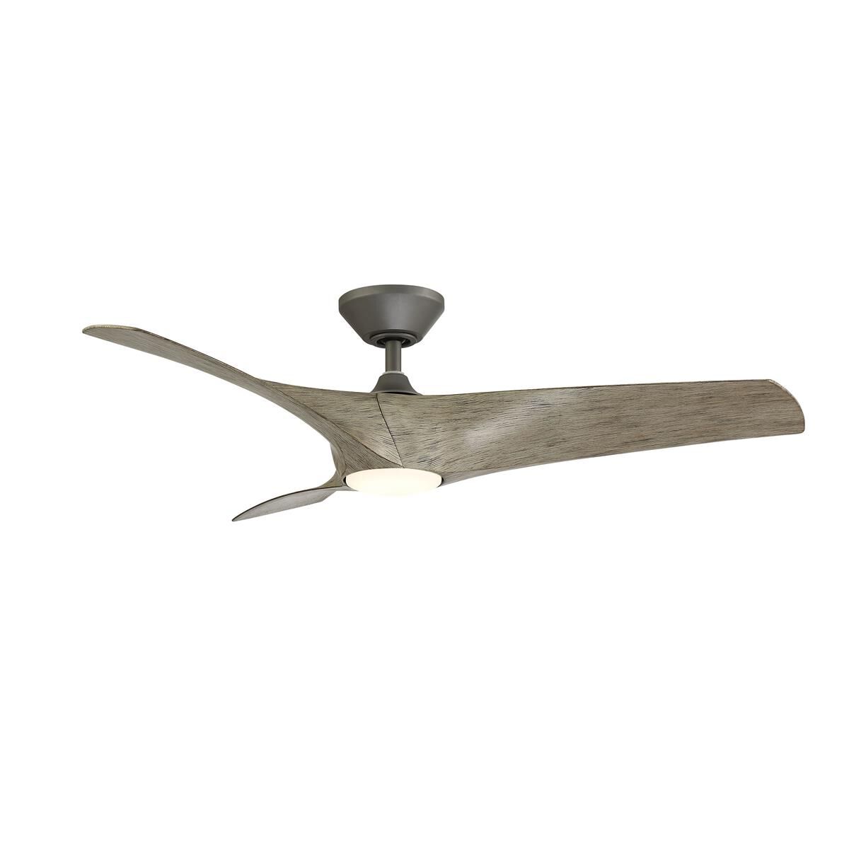 Modern Forms Zephyr Outdoor Rated 52 Inch Ceiling Fan with Light Kit - FR-W2006-52L-GH/WW