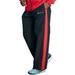 Men's Big & Tall Champion® Track Pants by Champion in Black Red (Size 5XLT)