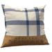 Seattle Seahawks 18'' x Farmhouse Plaid Faux Leather Throw Pillow