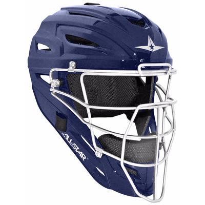 All Star Solid MVP2500 Adult Baseball Catcher's Helmet Navy