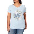 Jack Wolfskin Damen at Home T-Shirt, Ice Blue, M