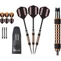 abcdarts Unisex Adult 19021226 Darts, Schwarz, Orange, Silber, 26 EU