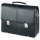 Exxter Leder-Notebook-Tasche; Schwarz