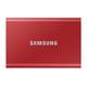 Samsung Portable SSD T7, 500 GB, USB 3.2 Gen.2, 1.050 MB/s Lesen, 1.000 MB/s Schreiben, Externe SSD Festplatte für Mac, PC, Smartphone und Spielkonsole, Rot, MU-PC500R/WW