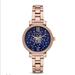 Michael Kors Accessories | Authentic M Kors Crystal-Embellished Dial Watch | Color: Blue/Gold/Red/Tan | Size: Os