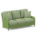 Braxton Culler Gibraltar 75" Round Arm Sofa w/ Reversible Cushions Other Performance Fabrics in Green/White | 36 H x 75 W x 36 D in | Wayfair