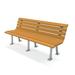 Frog Furnishings St. Pete Recycled Plastic Park Outdoor Bench Plastic in Brown | 32.5 H x 96 W x 22 D in | Wayfair PB 8BROSTP