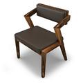 Arditi Collection Leather Arm Chair Upholstered/Genuine Leather in Brown | 29.5 H x 22 W x 21 D in | Wayfair CHAIR-WALNUTWOOD-BROWN-SET8