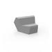 Vondom Faz - Modular Sofa Corner 45° - Basic Plastic in Gray | 27.5 H x 47.25 W x 39.25 D in | Outdoor Furniture | Wayfair 54010-STEEL