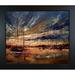 Tori Home Kopania - Harbor Framed Painting on Canvas Canvas, Wood in Blue/Brown | 24.75 H x 28.75 W x 2 D in | Wayfair