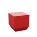 Vondom Vela - Resin Outdoor Ottoman - 15.75"x15.75" - Lacque Plastic in Red | 15.75 H x 15.75 W x 15.75 D in | Wayfair 54069F-RED