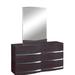 Orren Ellis Emely 6 Drawer 59" W Solid Wood Double Dresser w/ Mirror Wood in Brown | 32 H x 59 W x 18 D in | Wayfair