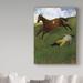 Vault W Artwork 'Injured Jockey' by Edgar Degas Oil Painting Print on Wrapped Canvas in White/Black | 47 H x 35 W x 2 D in | Wayfair