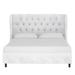 Etta Avenue™ Azariah Tufted Upholstered Low Profile Platform Bed Upholstered in Gray | 46 H x 59 W x 80 D in | Wayfair