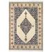 White 60 x 36 x 0.2 in Indoor Area Rug - World Menagerie Freret Oriental Blue/Red/Beige Area Rug Polyester/Cotton | 60 H x 36 W x 0.2 D in | Wayfair