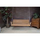 Highland Dunes Mahowny Porch Swing Wood/Solid Wood in Black/Brown | 21 H x 24 W x 28 D in | Wayfair A31151BB892A4136B65981A400B1EF6A