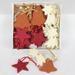 The Holiday Aisle® 14 Piece Bell/Shooting Star Holiday Shaped Ornament Fabric in Brown/Red | 0.18 H x 4 W x 3 D in | Wayfair