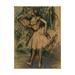 Vault W Artwork 'Dancer w/ a Fan' by Edgar Degas Oil Painting Print on Wrapped Canvas in Brown/Green | 24 H x 18 W x 2 D in | Wayfair