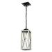 Gracie Oaks Apison 1 -Bulb 15.75" H Outdoor Hanging Lantern Metal in White | 15.75 H x 5.5 W x 5.5 D in | Wayfair 225FCDF2122443B8BF3FD0644031CA51