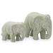 Hokku Designs Dray 2 Piece Lovely Family Figurine Set Porcelain/Ceramic in Gray/Green | 5.5 H x 6 W x 3.9 D in | Wayfair