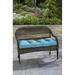 Winston Porter Adelphine Indoor/Outdoor Loveseat Cushion Polyester in Blue | 6 H x 45 W in | Wayfair 9858EC633E6E4B669CA1CBDF10590D2A