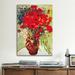 Vault W Artwork Vase w/ Daisies & Poppies by Vincent van Gogh - Painting Print Canvas/Metal in Green/Red | 60 H x 40 W x 1.5 D in | Wayfair