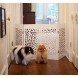 Tucker Murphy Pet™ Delgado Decorative Free Standing Pet Gate Wood (a more stylish option) in Pink/White | 30 H x 60 W x 0.7 D in | Wayfair DFPGWS