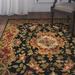 Green 114 x 0.63 in Area Rug - Fleur De Lis Living Alger Oriental Handmade Tufted Wool Black/Area Rug Wool | 114 W x 0.63 D in | Wayfair