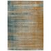 Blue/Yellow 63 x 0.25 in Area Rug - Brayden Studio® Hartung Abstract Gold/Blue Indoor/Outdoor Area Rug Polypropylene | 63 W x 0.25 D in | Wayfair