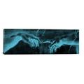 Vault W Artwork 'The Creation of Adam III Panoramic' by Michelangelo Painting Print on Canvas in Black/Blue | 24 H x 72 W x 1.5 D in | Wayfair